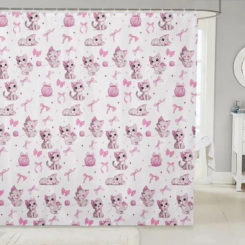 Miniatura 28 de Cortinas de ducha de vaquero occidental, cortinas de baño rústicas para niños, niñas y hombres, cortinas impermeables retro de estilo rústico con 12