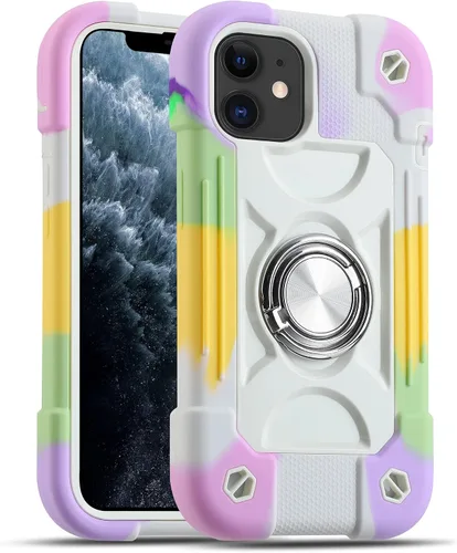 Miniatura 76 de MARKILL Funda compatible con iPhone Air de 6.5 pulgadas 2025 con soporte de anillo giratorio de 360 grados, protección contra caídas de grado
