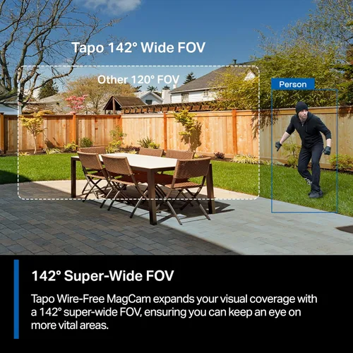 Miniatura 3 de Tapo MagCam, 2025 Wirecutter Mejor cámara de seguridad para exteriores y elección de editores PCMag, 2K, batería, cámara inalámbrica de montaje