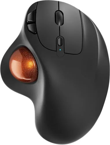Miniatura 10 de Nulea Ratón Trackball Inalámbrico M501, Ergonómico Recargable, Control Fácil con el Pulgar, Seguimiento Preciso y Suave, Conexión de 3 Dispositivos