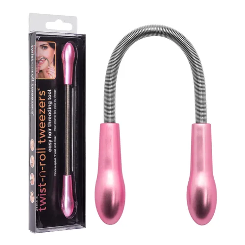Miniatura 7 de Lindo Twist-N-Roll Tweezer - Herramienta de depilación facial de resorte, rosca natural, acero inoxidable, elimina el vello no deseado en el labio