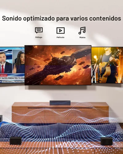 Miniatura 5 de Barra de Sonido 5.1 de ULTIMEA para Smart TV, Sistema de Sonido Surround Virtual para TV, Potencia Máxima de 320W, Altavoces Surround y Subwoofer