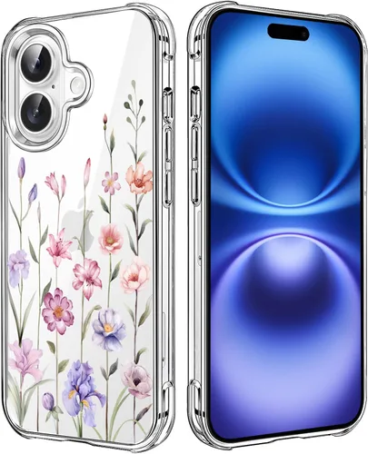 Miniatura 50 de Funda transparente de girasol compatible con iPhone SE 2022 SE 2020 7 8, funda trasera floral para niñas y mujeres, funda protectora transparente