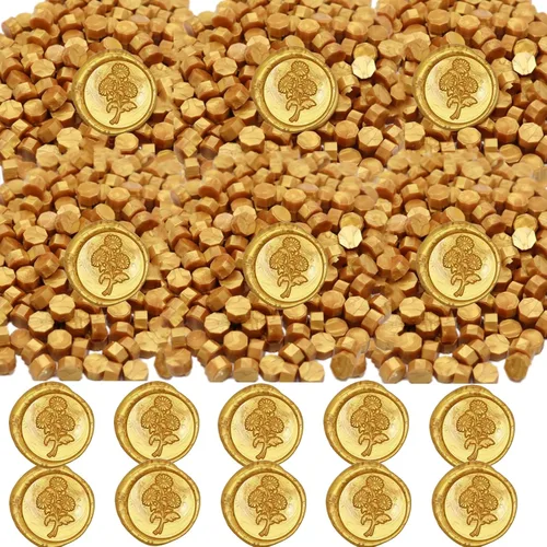 Miniatura 18 de 720 unidades de cuentas de cera para sellos, cuentas de cera de 0,55 lb, cuentas de cera octogonales para sello de cera, perfectas para sellos