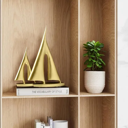 Miniatura 5 de Escultura moderna para decoración del hogar, decoración de velero, estatua abstracta de esculturas y estatuas de arte de resina, regalos de barco