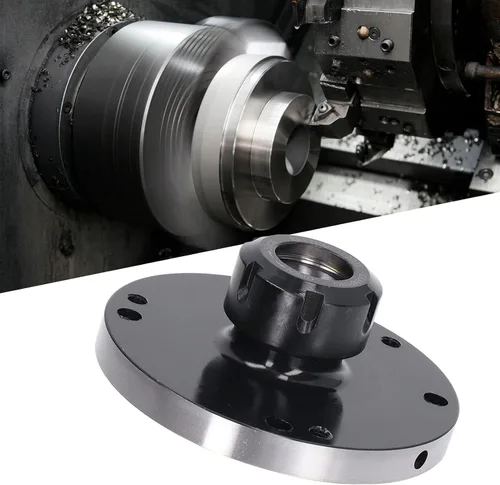 Miniatura 6 de Portabrocas de sujeción de trabajo 7 agujeros ER32 D125 Acero al carbono Collet Chuck Accesorio para fresadora CNC Herramienta