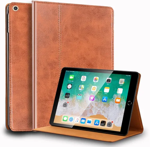 Miniatura 17 de Funda para iPad de 10.2 pulgadas, 9ª/8ª/7ª generación 2021/2020/2019, piel auténtica, función de encendido y apagado automático. Negro clásico
