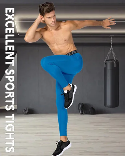 Miniatura 120 de SPVISE Pantalones de compresión para hombre, leggings para deportes, gimnasio, mallas atléticas frescas y secas, capa base para correr, fútbol