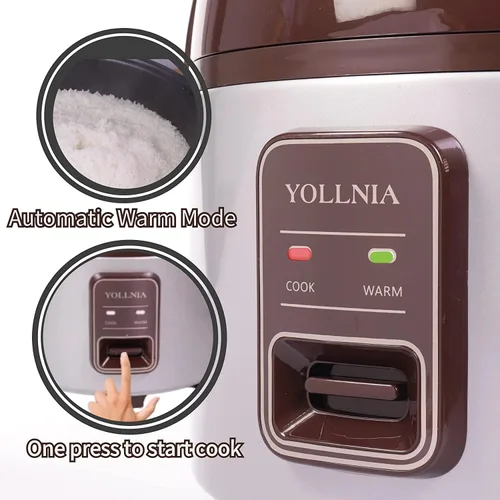 Miniatura 3 de Arrocera comercial y 45 tazas (cocidas) de arroz grande Calentador de arroz comercial de 8.17 cuartos de galón Arrocera eléctrica de cocción