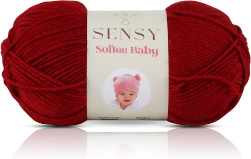 Miniatura 63 de Sensy Softee - Ovillo de lana para bebé, 3.5 onzas, 275 yardas, calibre 3 claro (negro)