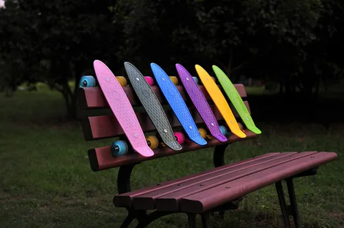 Miniatura 5 de Mini patineta de 17 x 5 pulgadas con diseño superior, mini patineta Cruiser para principiantes con rodamiento ABEC-7 y ruedas de poliuretano suave