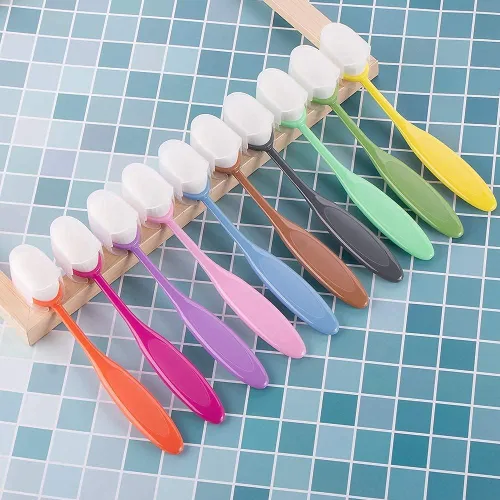 Miniatura 6 de Yoseng 10 pinceles de mezcla de tinta para hacer tarjetas, manualidades de papel surtido de amplia aplicación con mango de código de color y tapas