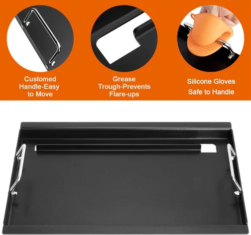 Miniatura 4 de Insertos de plancha de tamaño completo para Weber Old Spirit 200 Series E/S 200 y 210, panel de control lateral, plancha superior plana para Weber