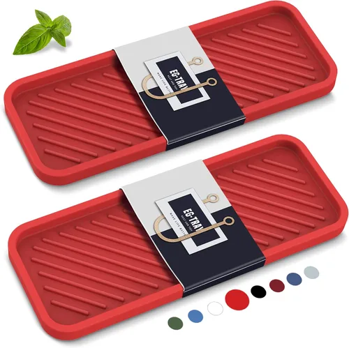 Miniatura 19 de EG-SIPRO Bandeja Organizadora de Fregadero de Cocina, Soporte para Esponja para Fregadero de Cocina Bandeja de Mostrador de Baño Portaesponjas