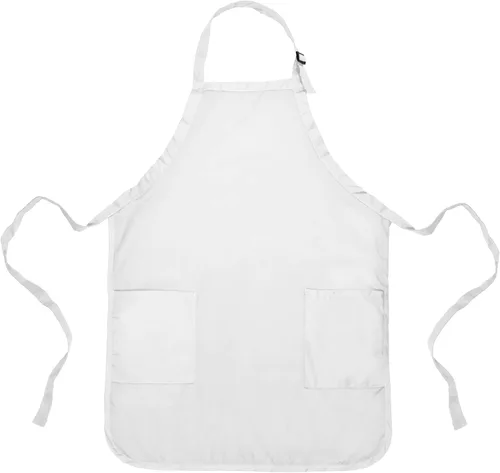 Miniatura 17 de Delantal de cocina para restaurante u hogar, estilo pechera, de hilado de poli algodón (2 bolsillos), Algodón, Negro, 30
