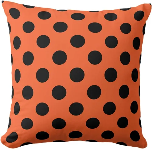Miniatura 12 de Fundas de almohada de lunares negros sobre beige de 16 x 16 pulgadas, fundas de almohada decorativas rústicas y cuadradas para decoración del sofá