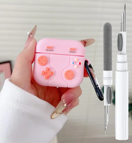 Miniatura 9 de Linda Funda de Pato para Airpod de 2ª y 1ª Generación, Divertida Funda de Airpods 3D de Dibujos Animados Kawaii con Kit de Limpieza y Llavero