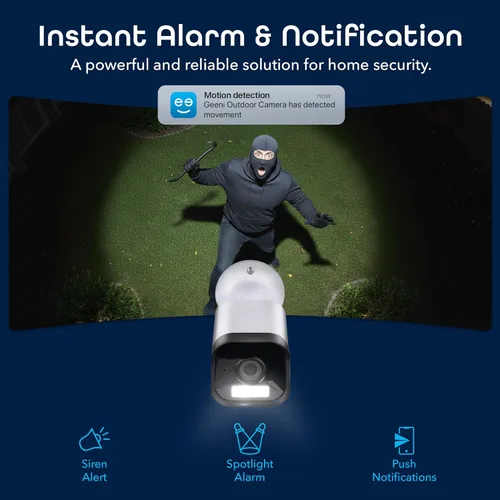 Miniatura 5 de Geeni Hawk 3 - Cámara de seguridad inteligente para exteriores de 4 MP - Cámara de vigilancia WiFi Ultra HD 2K con visión nocturna a color, alcance