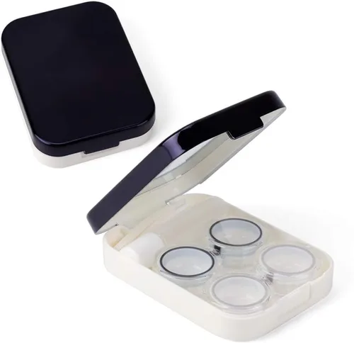 Miniatura 12 de ofone Estuche para lentes de contacto, paquete de dos fundas de viaje portátiles para lentes de contacto con herramienta removedora, pinzas para Azul