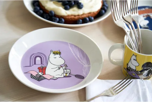 Miniatura 2 de Arabia Moomin Plate 7.48in Fillyjonk, Gris
