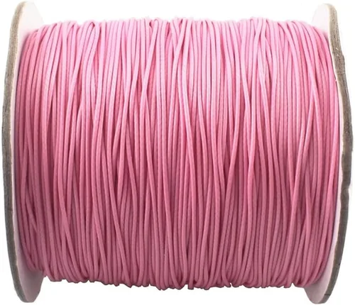 Miniatura 38 de Cordón de poliéster encerado para hacer joyas, cuerda encerada con carrete para hilo de bricolaje (rojo, 0.020 in (150 yardas))