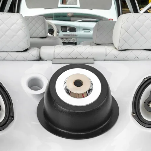 Miniatura 6 de Amylove 2 piezas de cajas de recinto de altavoces universales con ángulo, para montaje en superficie con tira de goma para instalar altavoces de 6.5