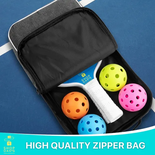 Miniatura 6 de Palas de pickleball para niños (juego de 2), paletas de tamaño infantil (a partir de 6 años), núcleo de panal ligero, cara de golpe de fibra de Azul