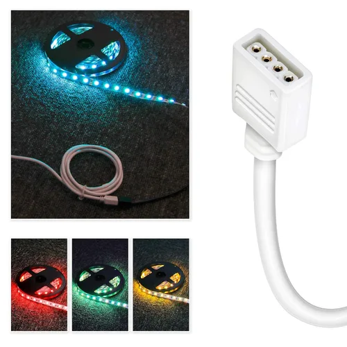 Miniatura 3 de Extensión de cable Nelyeqwo RGB de 4 pines para tira de luz LED