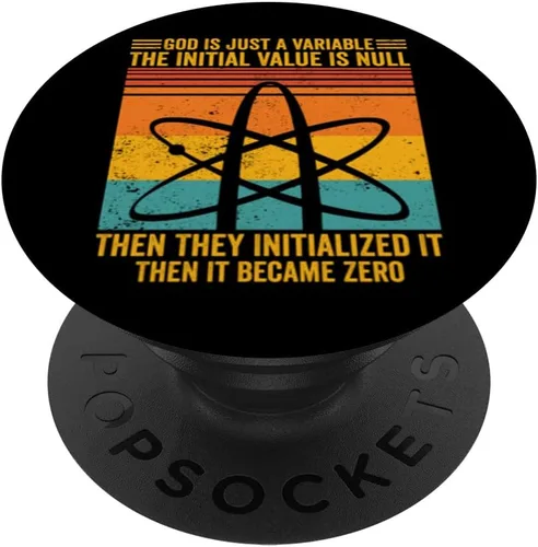 Miniatura 6 de El ateísmo ateísta Dios es solo un valor inicial variable es nulo PopSockets MagSafe PopGrip para iPhone