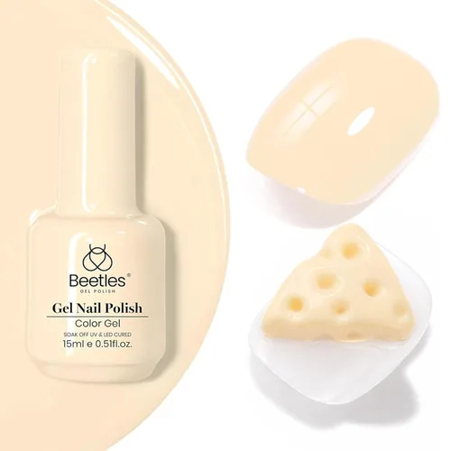 Miniatura 135 de Beetles - Esmalte de uñas de gel verde luminoso que brilla en la oscuridad, esmalte de uñas de gel que se absorbe con lámpara LED UV, arte de uñas