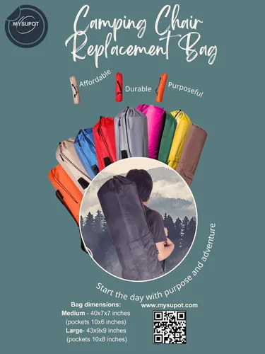 Miniatura 8 de Bolsa de repuesto para silla de camping plegable, silla de campamento portátil, hamaca, esterilla de yoga, paraguas, tiendas de campaña, trípodes