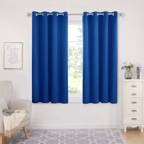 Miniatura 199 de Deconovo Cortinas opacas 100% con forro negro, cortinas con ojales aisladas térmicamente que reducen el ruido, doble capa para oscurecer
