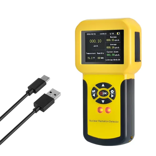 Geiger - Detectores de radiación de contador, medidor de radiación nuclear con pantalla LCD, detector radiactivo, detector de rayos X beta gamma