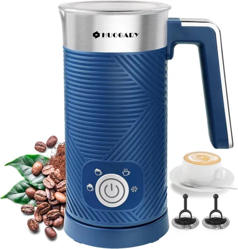 Miniatura 8 de Espumador de leche Huogary, vaporizador eléctrico 4 en 1, espumador automático de leche caliente y fría, calentador de leche para café, café