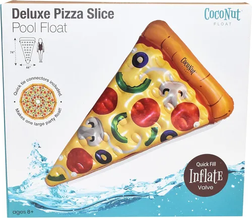 Miniatura 4 de Coconut Outdoor Deluxe Pizza Slice - Flotador de piscina – Balsa inflable – Flotador de tumbona duradero de larga duración y juguete de agua