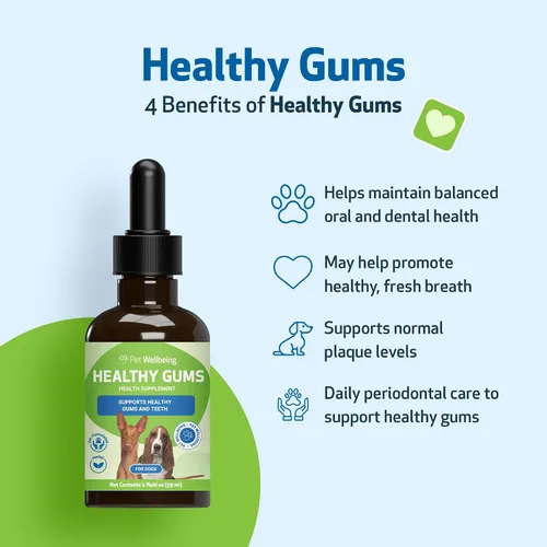 Miniatura 5 de Pet Wellbeing - Encías saludables para perros - Suplemento natural para encías, dientes y aliento saludables contra la gingivitis del perro - 2oz