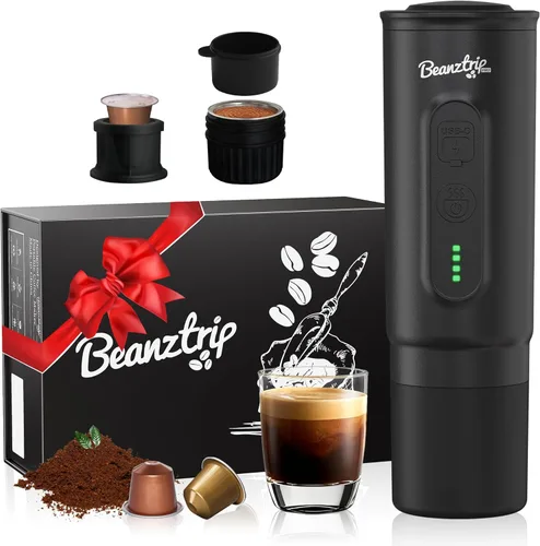 H02 PRO - Máquina de café espresso portátil, cafetera de viaje para cápsulas NS y café molido, mini cafetera pequeña para acampar para el día del