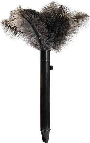 Plumero Retráctil de Pluma de Avestruz para Limpieza, Plumero de Plumas Esponjoso y Natural con Mango Retráctil, Suministros de Limpieza de Mano