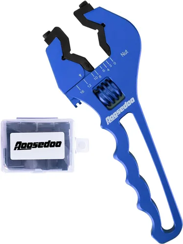 Miniatura 8 de Llave de montaje AN herramienta de montaje AN Llave de montaje de manguera para accesorios 3AN-16AN, aluminio ligero rojo