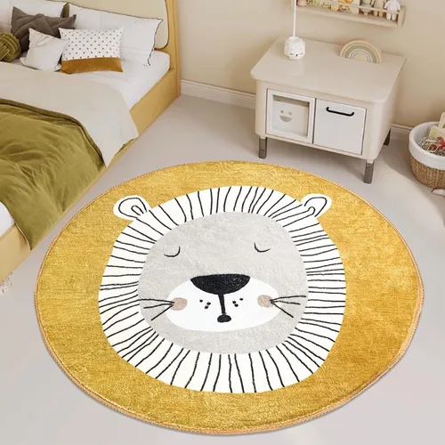Miniatura 3 de USTIDE Alfombra extra grande para niños, alfombra suave de león, alfombra para dormitorio, alfombra para gatear bebé, alfombra de sala
