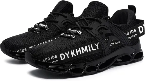 Miniatura 6 de DYKHMATE Zapatos de punta de acero para hombres y mujeres, zapatillas de seguridad ligeras, tenis con punta de acero, zapatos de trabajo