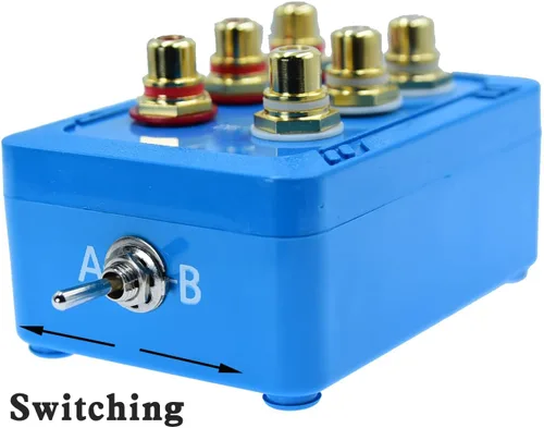 Miniatura 4 de Sin ruido 2 en 4 salida o 4 en 2 salida Audio Selector de sonido RCA hembra canal estéreo 2 interruptor divisor caja conmutación sin alimentación