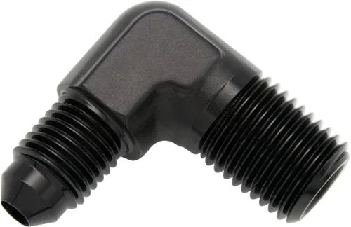 Miniatura 76 de Adaptador de tubo de manguera de combustible de aluminio recto 16AN acampanado a 3/4" NPT macho Unión de rosca negro