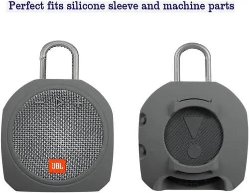 Miniatura 2 de Hermitshell Funda de transporte de silicona de repuesto para JBL Clip 3 (gris)