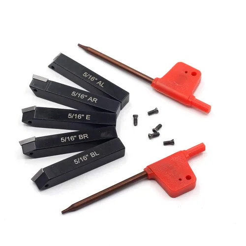 Miniatura 4 de OSCARBIDE 5/16 "Mini torno de carburo indexable portaherramientas de torneado de carburo de metal, herramientas de torno de metal inserta brocas