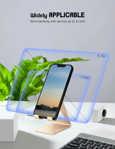 Miniatura 7 de Aoviho Soporte de teléfono celular de escritorio, soporte de aluminio para iPhone 17 16 15 14 13 12 pro Mini 11 X Xs max 8 7 6 6s Plus SE Samsung