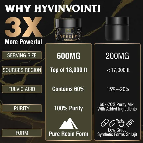 Miniatura 5 de Resina Shilajit Shilajit orgánica pura del Himalaya de 600 mg de resina Shilajit orgánica de grado oro, 100% puro Shilajit orgánico para energía