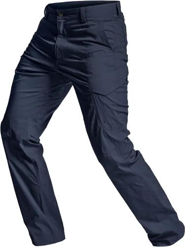 CQR - Pantalones de senderismo para hombre, impermeables, para usar al aire libre, ligeros, elásticos, de tipo cargo, corte recto, de trabajo, FPU