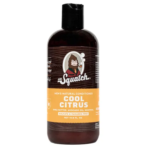 Dr. Squatch Cool Citrus Acondicionador para hombres, para uso diario, estimula, hidrata, calma el cuero cabelludo, de origen natural, con menta