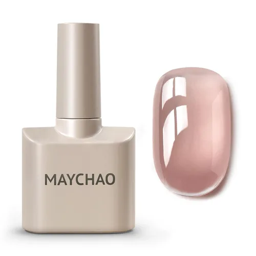 Miniatura 8 de MAYCHAO Gel constructor morado claro para uñas, fortalecedor de uñas malva de 0.5 onzas líquidas en una botella, gel duro para extensión de uñas